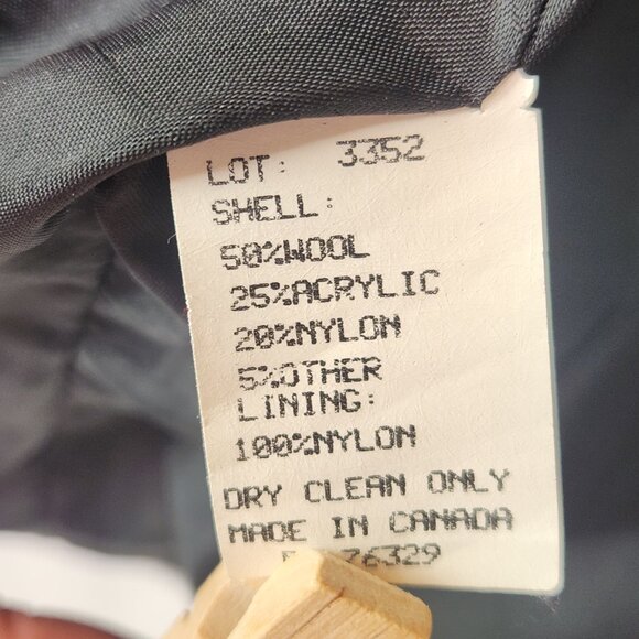 Mid West Garment Co Coat Wool Blend W/Sherpa Collar Men's L South Western Lined - Picture 7 of 8